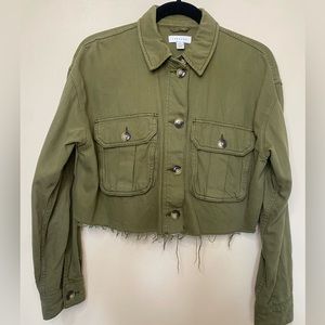 Topshop green utility jacket